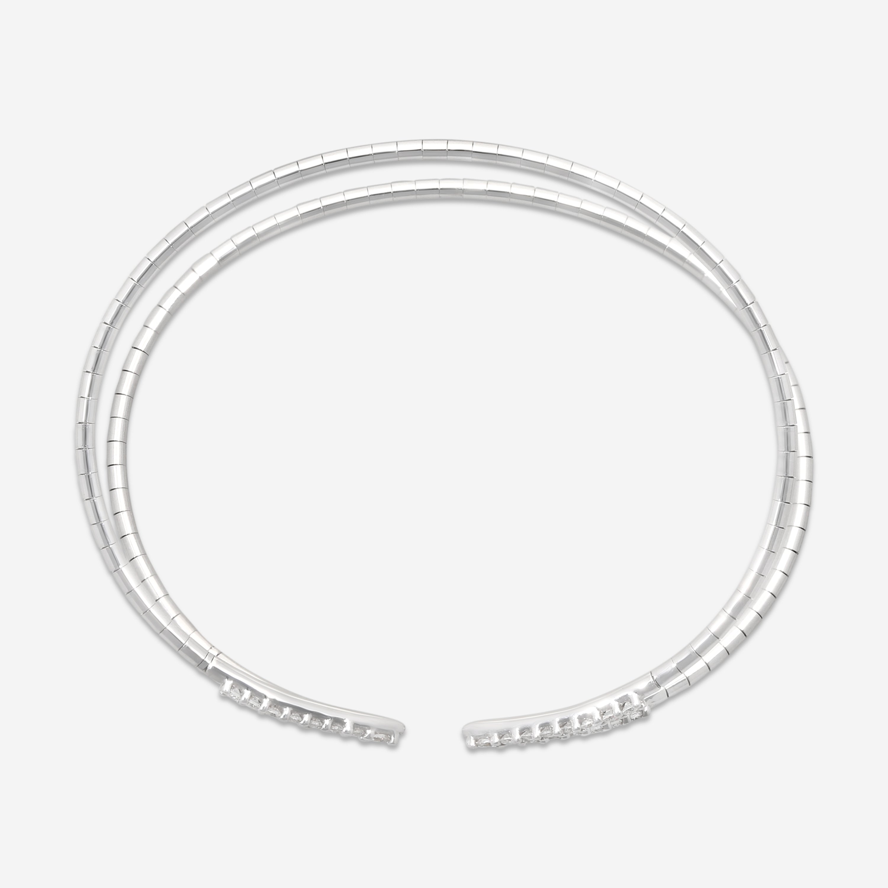Mattia Cielo Rugiada Tennis 18K White Gold & Titanium Diamond Bracelet LJWR306-WS