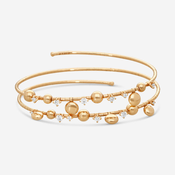 Mattia Cielo Rugiada Gocce 18K Rose Gold & Titanium Diamond Wrap Bracelet LJWR309-PM