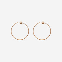 Mattia Cielo Rugiada Tennis 18K Rose Gold & Titanium Diamond Hoop Earrings LJWR318-P