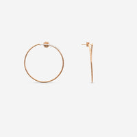 Mattia Cielo Rugiada Tennis 18K Rose Gold & Titanium Diamond Hoop Earrings LJWR318-P