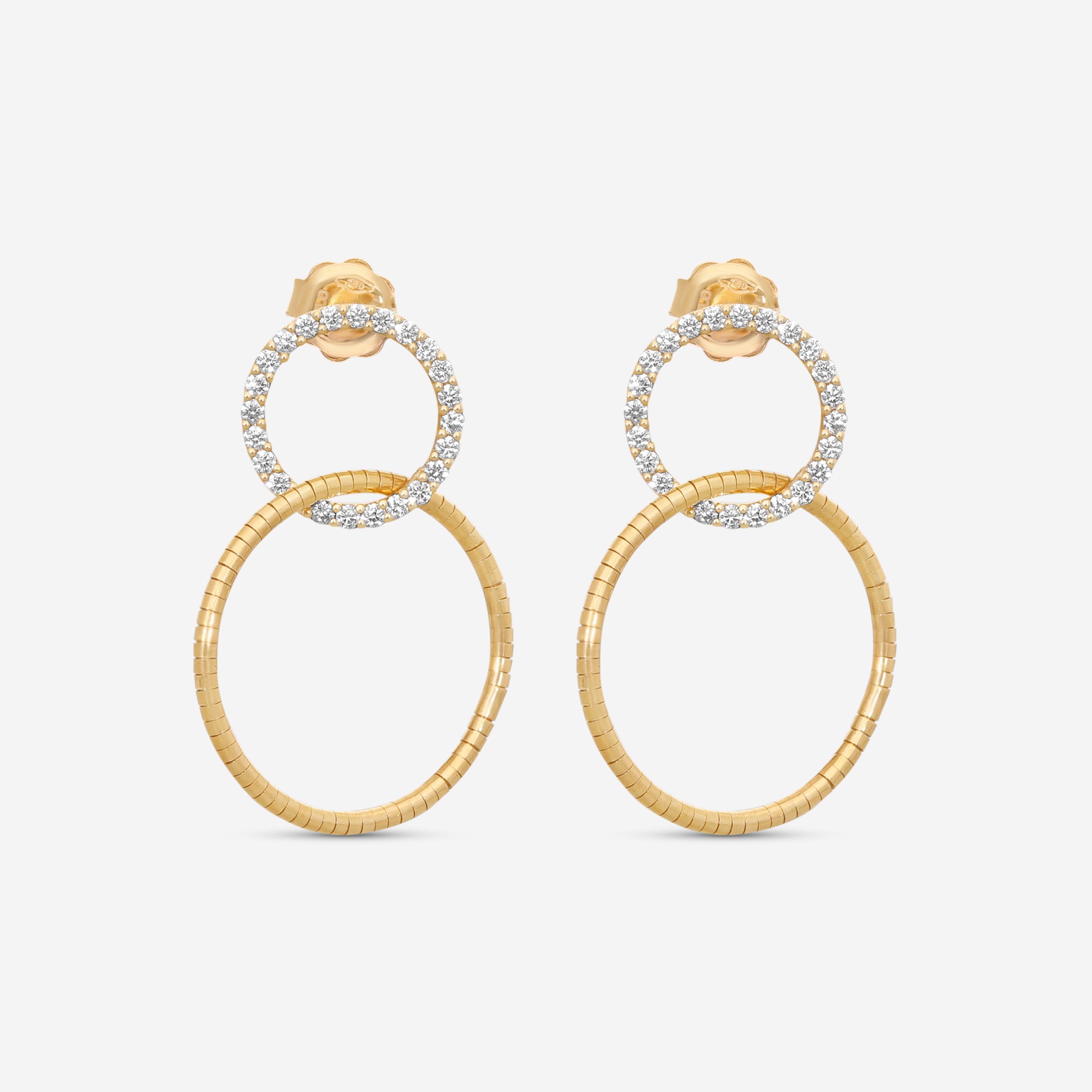 Mattia Cielo Rugiada Tennis 18K Rose Gold & Titanium Diamond Drop Earrings LJWR319-P