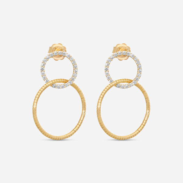 Mattia Cielo Rugiada Tennis 18K Rose Gold & Titanium Diamond Drop Earrings LJWR319-P