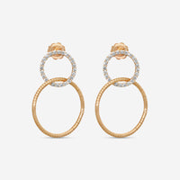 Mattia Cielo Rugiada Tennis 18K Rose Gold & Titanium Diamond Drop Earrings LJWR319-P
