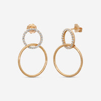 Mattia Cielo Rugiada Tennis 18K Rose Gold & Titanium Diamond Drop Earrings LJWR319-P