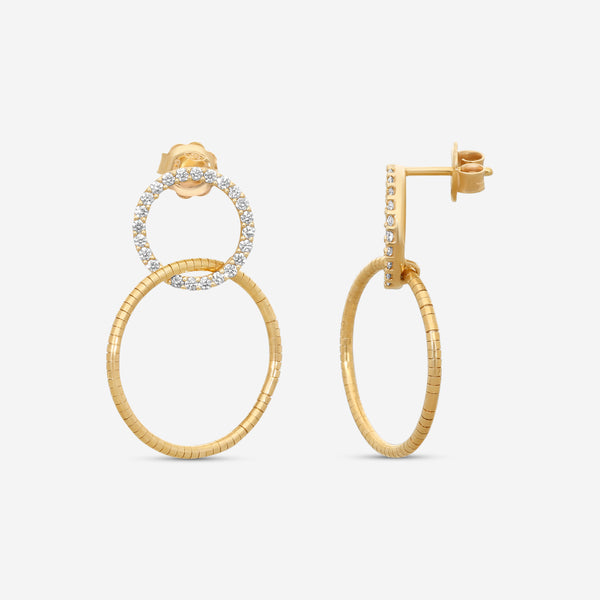 Mattia Cielo Rugiada Tennis 18K Rose Gold & Titanium Diamond Drop Earrings LJWR319-P