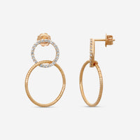 Mattia Cielo Rugiada Tennis 18K Rose Gold & Titanium Diamond Drop Earrings LJWR319-P