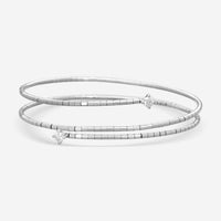 Mattia Cielo Rugiada Diamanti 18K White Gold & Titanium Diamond Wrap Bracelet LJWR323-WM