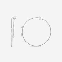 Mattia Cielo Rugiada Diamanti 18K White Gold & Titanium Diamond Hoop Earrings LJWR326-W