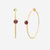 Mattia Cielo Rugiada Pietre 18K Rose Gold & Titanium Diamond & Pink Tourmaline Hoop Earrings LJWR332-P