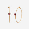 Mattia Cielo Rugiada Pietre 18K Rose Gold & Titanium Diamond & Pink Tourmaline Hoop Earrings LJWR332-P