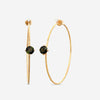 Mattia Cielo Rugiada Pietre 18K Rose Gold & Titanium Diamond & Green Tourmaline Hoop Earrings LJWR337-P