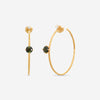 Mattia Cielo Rugiada Pietre 18K Rose Gold & Titanium Diamond & Green Tourmaline Hoop Earrings LJWR338-P