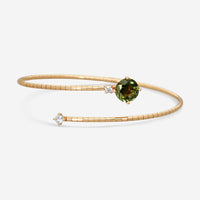 Mattia Cielo Rugiada Pietre 18K Rose Gold & Titanium Diamond & Green Tourmaline Bracelet LJWR339-PS
