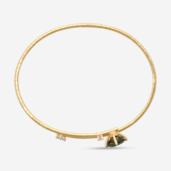 Mattia Cielo Rugiada Pietre 18K Rose Gold & Titanium Diamond & Green Tourmaline Bracelet LJWR339-PS