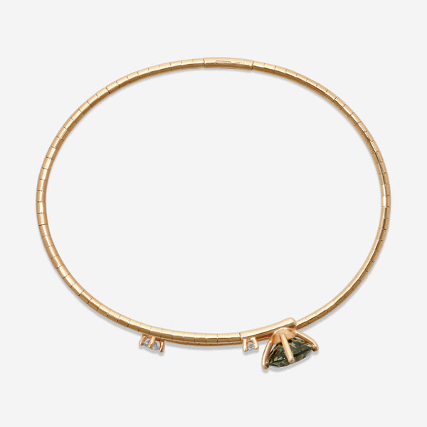 Mattia Cielo Rugiada Pietre 18K Rose Gold & Titanium Diamond & Green Tourmaline Bracelet LJWR339-PS