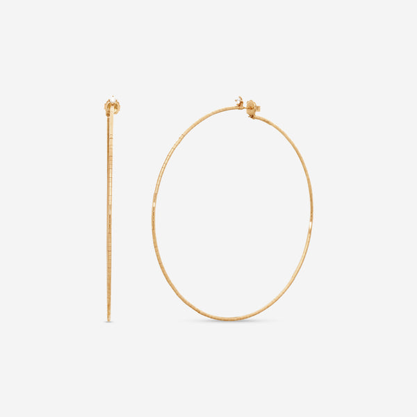 Mattia Cielo Rugiada Diamanti 18K Rose Gold & Titanium Diamond Hoop Earrings LJWR352D-P