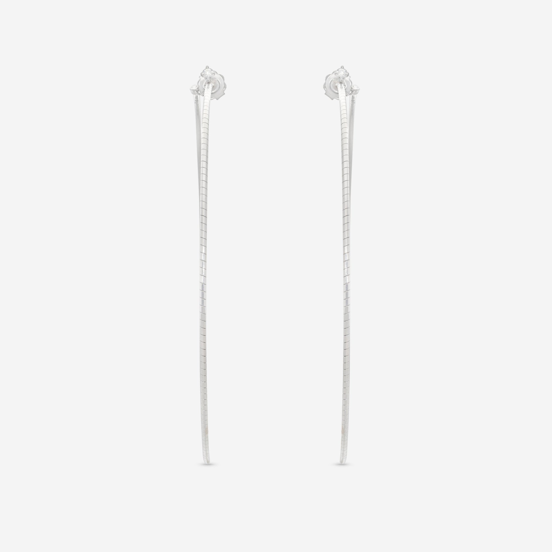 Mattia Cielo Rugiada Diamanti 18K White Gold & Titanium Diamond Hoop Earrings LJWR352D-W