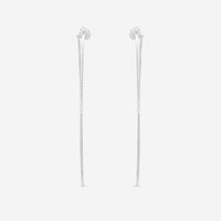 Mattia Cielo Rugiada Diamanti 18K White Gold & Titanium Diamond Hoop Earrings LJWR352D-W
