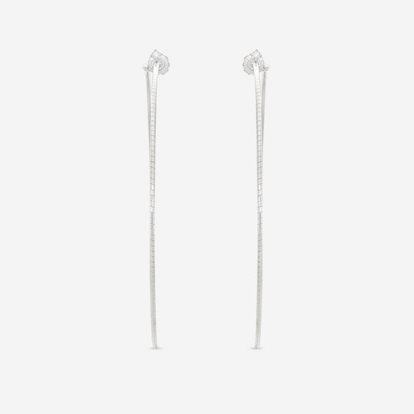 Mattia Cielo Rugiada Diamanti 18K White Gold & Titanium Diamond Hoop Earrings LJWR352D-W