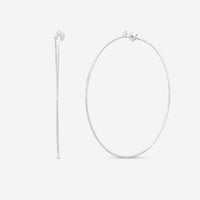 Mattia Cielo Rugiada Diamanti 18K White Gold & Titanium Diamond Hoop Earrings LJWR352D-W