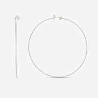 Mattia Cielo Rugiada Diamanti 18K White Gold & Titanium Diamond Hoop Earrings LJWR352D-W