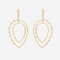 Mattia Cielo Rugiada Diamanti 18K Rose Gold & Titanium Diamond Drop Earrings LJWR414-P