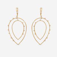 Mattia Cielo Rugiada Diamanti 18K Rose Gold & Titanium Diamond Drop Earrings LJWR414-P