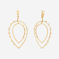 Mattia Cielo Rugiada Diamanti 18K Rose Gold & Titanium Diamond Drop Earrings LJWR414-P