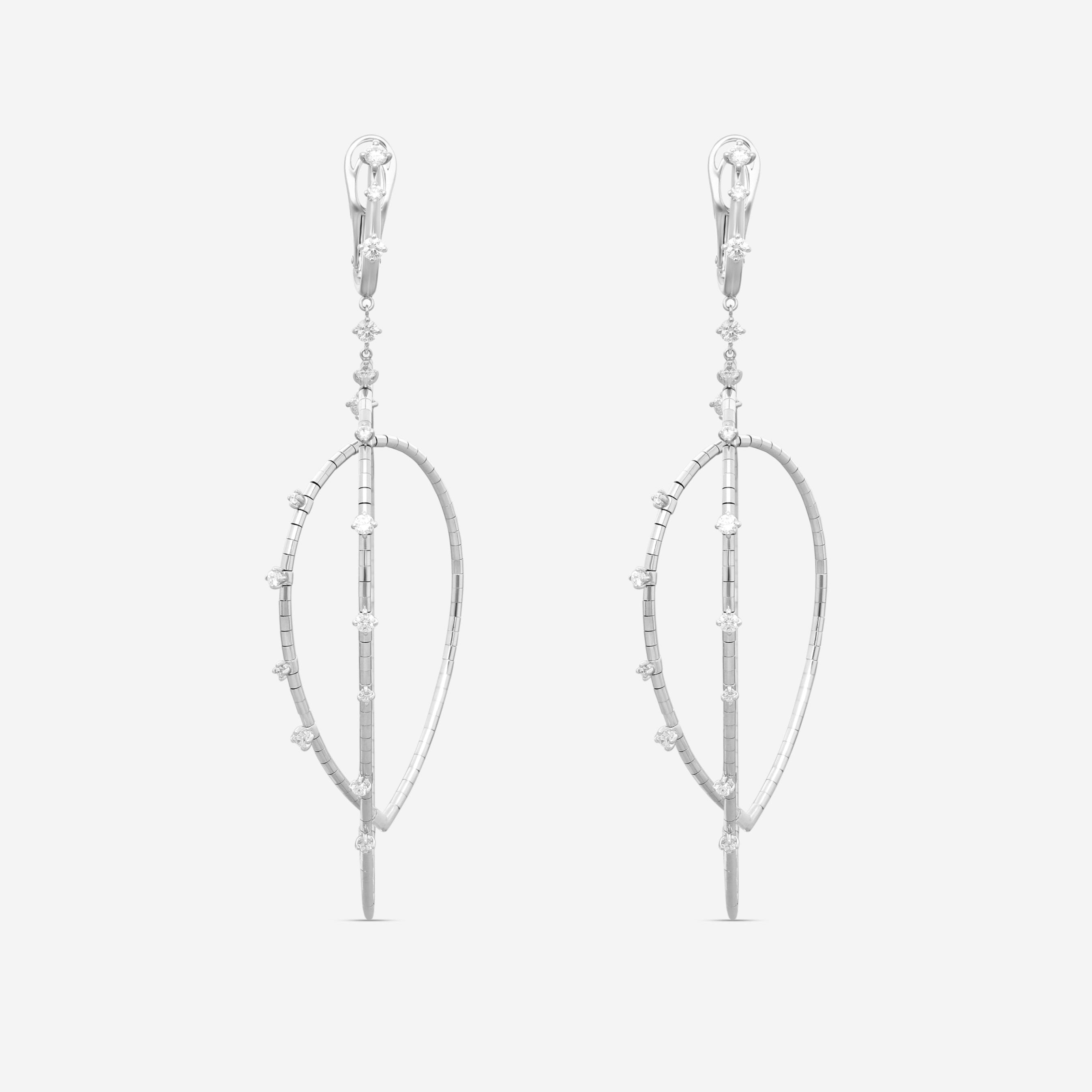 Mattia Cielo Rugiada Diamanti 18K White Gold & Titanium Diamond Drop Earrings LJWR414-W