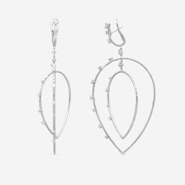Mattia Cielo Rugiada Diamanti 18K White Gold & Titanium Diamond Drop Earrings LJWR414-W