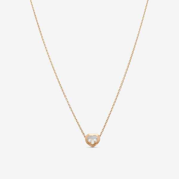 Chopard Happy Diamonds 18K Rose Gold Diamond Necklace 819203-5001