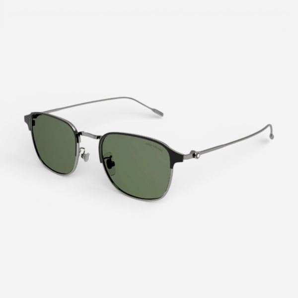 Montblanc Grey & Green Square Men's Sunglasses MB0189S005 - THE SOLIST