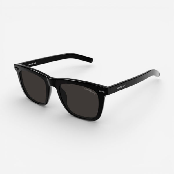 Montblanc Black Full Rim Round Men's Sunglasses MB0226S001 - THE SOLIST
