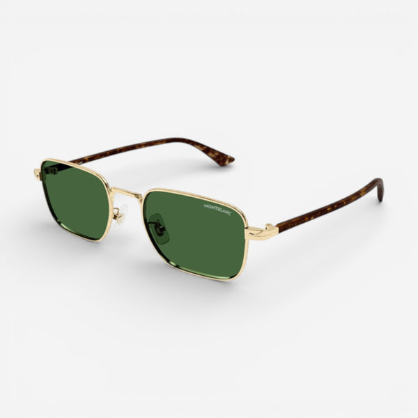 Montblanc Havana & Green Square Men's Sunglasses MB0339S002 - THE SOLIST