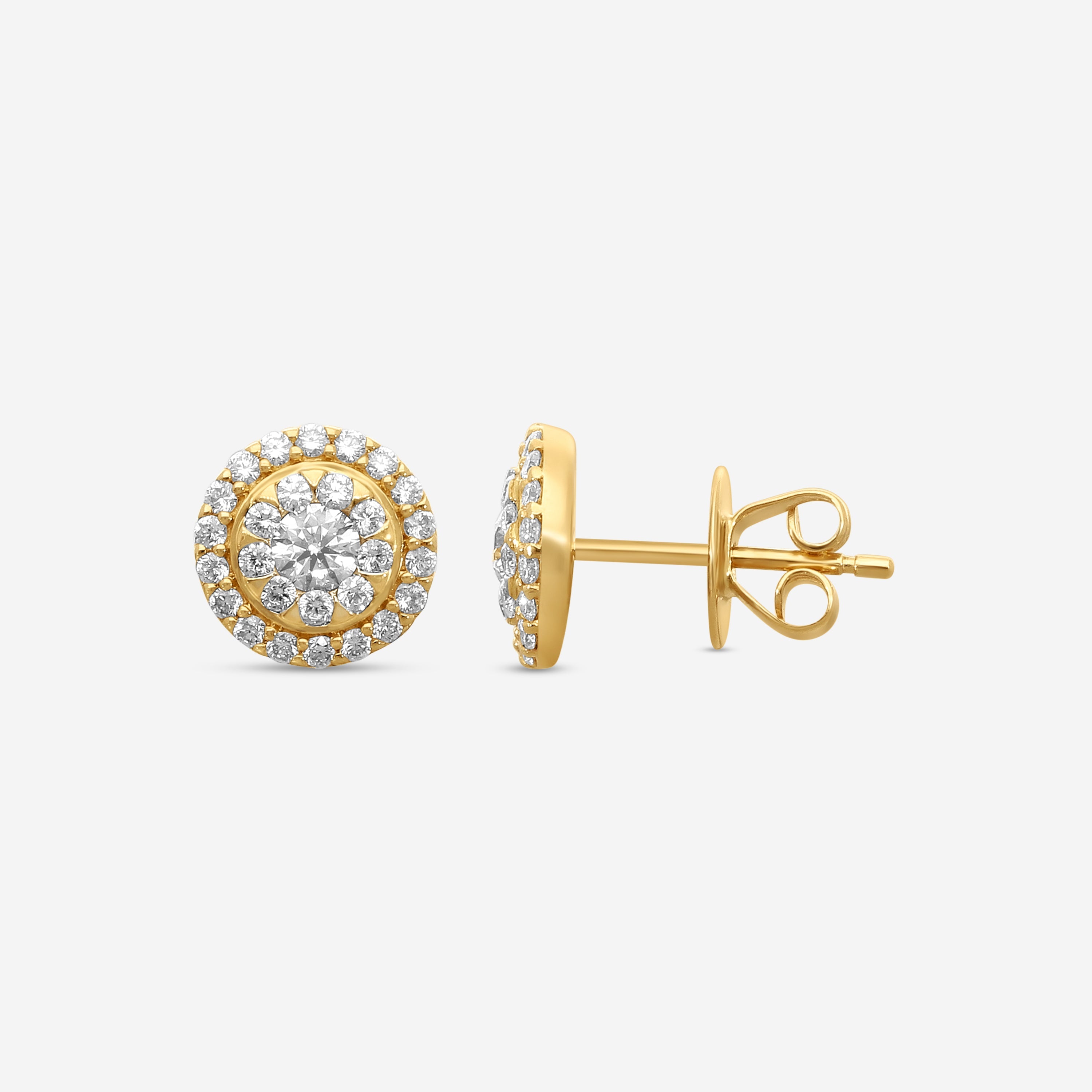 Memoire - Forever Bouquets Diamond Studs 18KY 0.75 ctw apprx -MBQ03E-0075FMY-18KY - THE SOLIST