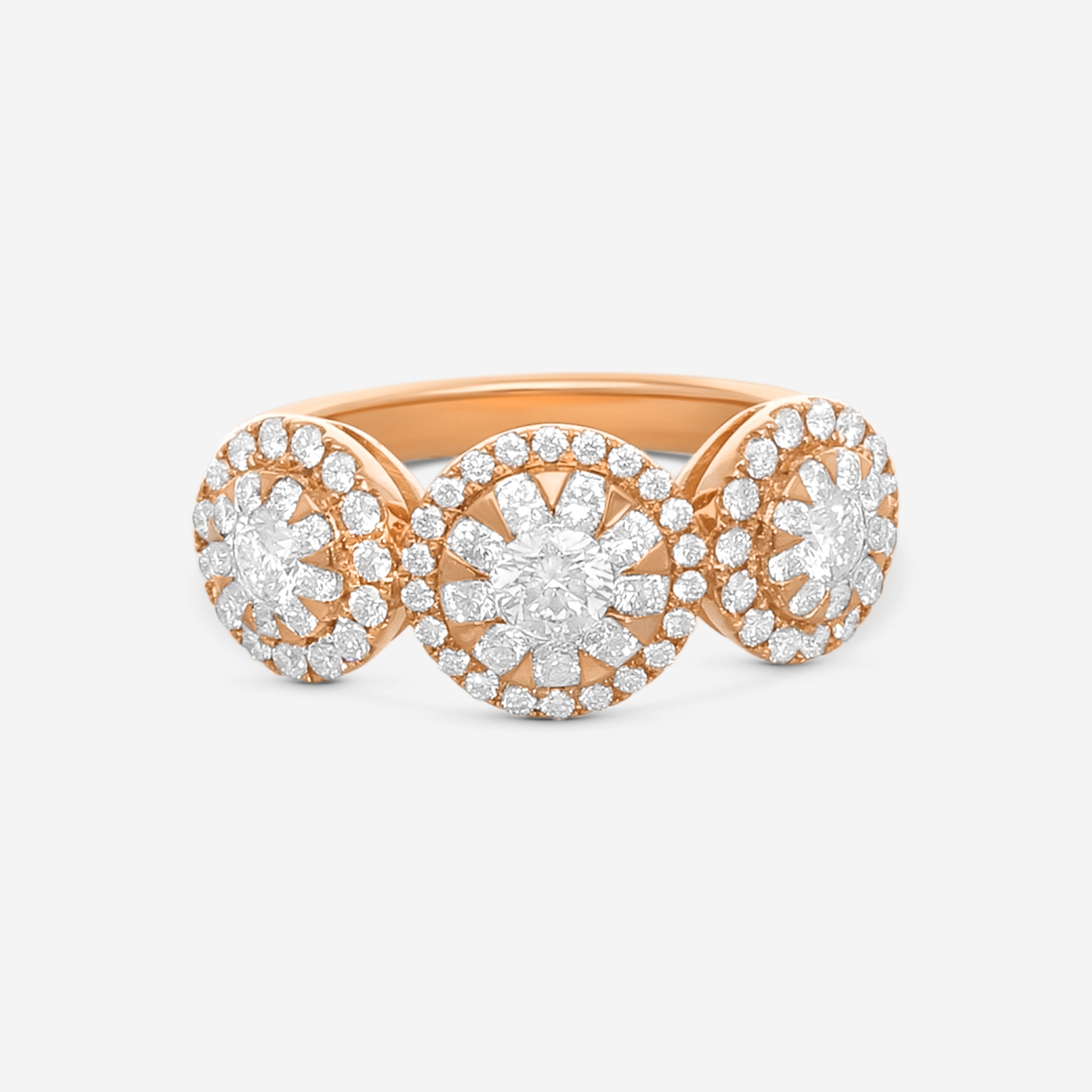 Memoire - Diamond Bouquets Engagement Ring 18KR 1ctw approx - MBQ05R-0100TR-18KR - THE SOLIST