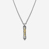 KONSTANTINO - "Stavros" Sterling Silver & 18k Yellow Gold, Spinel Pendant (SPN: 0.255ct) - MEKJ677-130

Pendant Dimensions: 2.38 x 0.38 in.
S/S Chain Included:CHKJ6-131-22 (Length - 22in.) - THE SOLIST