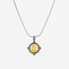 "KONSTANTINO - ""Dome"" Sterling Silver & 18k Yellow Gold, Corundum Pendant (COR: 1.25mm) - MEKJ734-538  Pendant Dimensions: 1.25 x 1.00 in. S/S Chain Included:CHKJ22-131-18 (Length - 18in.)" - THE SOLIST