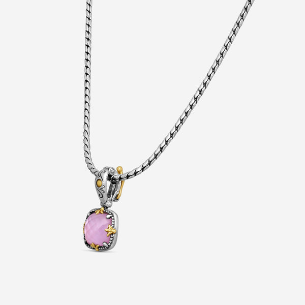 KONSTANTINO - "Gen K 2" Sterling Silver & 18k Yellow Gold, Pink Corundum Doublet Pendant (COR: 10mm) - MEKJ763-652

Pendant Dimensions: 1.00 x 0.50 in.
S/S Chain Included:CHKJ22-131-18 (Length - 18in.) - THE SOLIST
