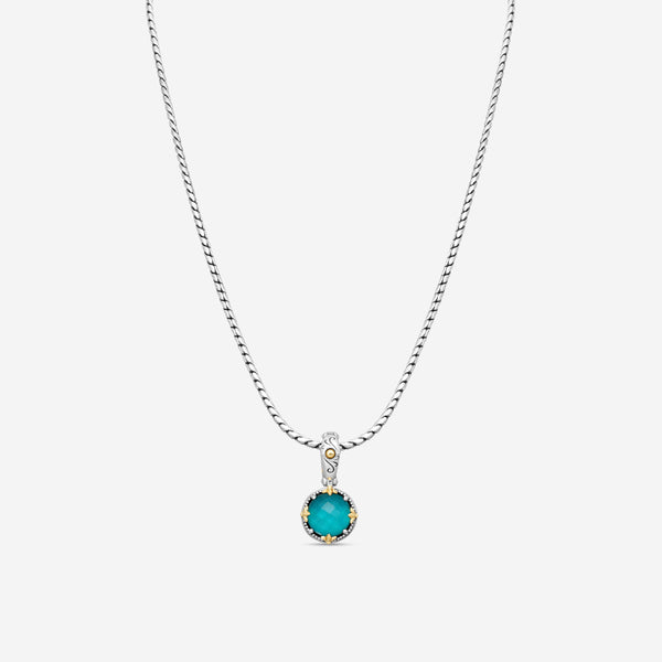 KONSTANTINO - "Gen K 2" Sterling Silver & 18k Yellow Gold, Blue Spinel Doublet Pendant (SPN: 10mm) - MEKJ764-650

Pendant Dimensions: 1.00 x 0.50 in.
S/S Chain Included:CHKJ22-131-18 (Length - 18in.) - THE SOLIST
