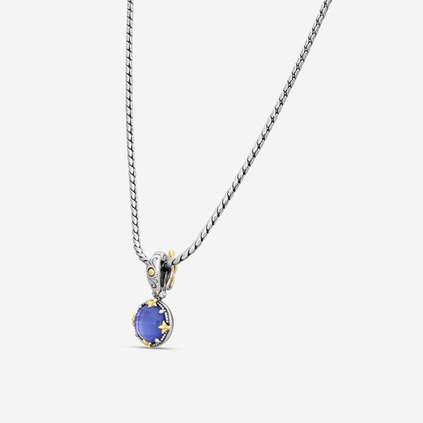 KONSTANTINO - "Gen K 2" Sterling Silver & 18k Yellow Gold, Purple Agate Triplet Pendant (PUR: 10mm) - MEKJ764-651

Pendant Dimensions: 1.00 x 0.50 in.
S/S Chain Included:CHKJ22-131-18 (Length - 18in.) - THE SOLIST