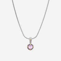 KONSTANTINO - "Gen K 2" Sterling Silver & 18k Yellow Gold, Pink Corundum Doublet Pendant (COR: 10mm) - MEKJ764-652

Pendant Dimensions: 1.00 x 0.50 in.
S/S Chain Included:CHKJ22-131-18 (Length - 18in.) - THE SOLIST
