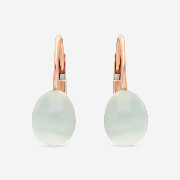 SuperOro Meteore 18K Rose Gold Blue Chalcedony Lever Back Earrings METEORE/O649