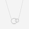 Mémoire 18K White Gold Diamond Interlocking Circle Necklace MFDC102N-0110T8W - THE SOLIST