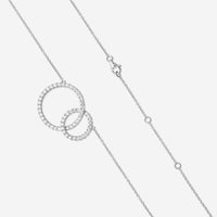 Mémoire 18K White Gold Diamond Interlocking Circle Necklace MFDC102N-0110T8W - THE SOLIST
