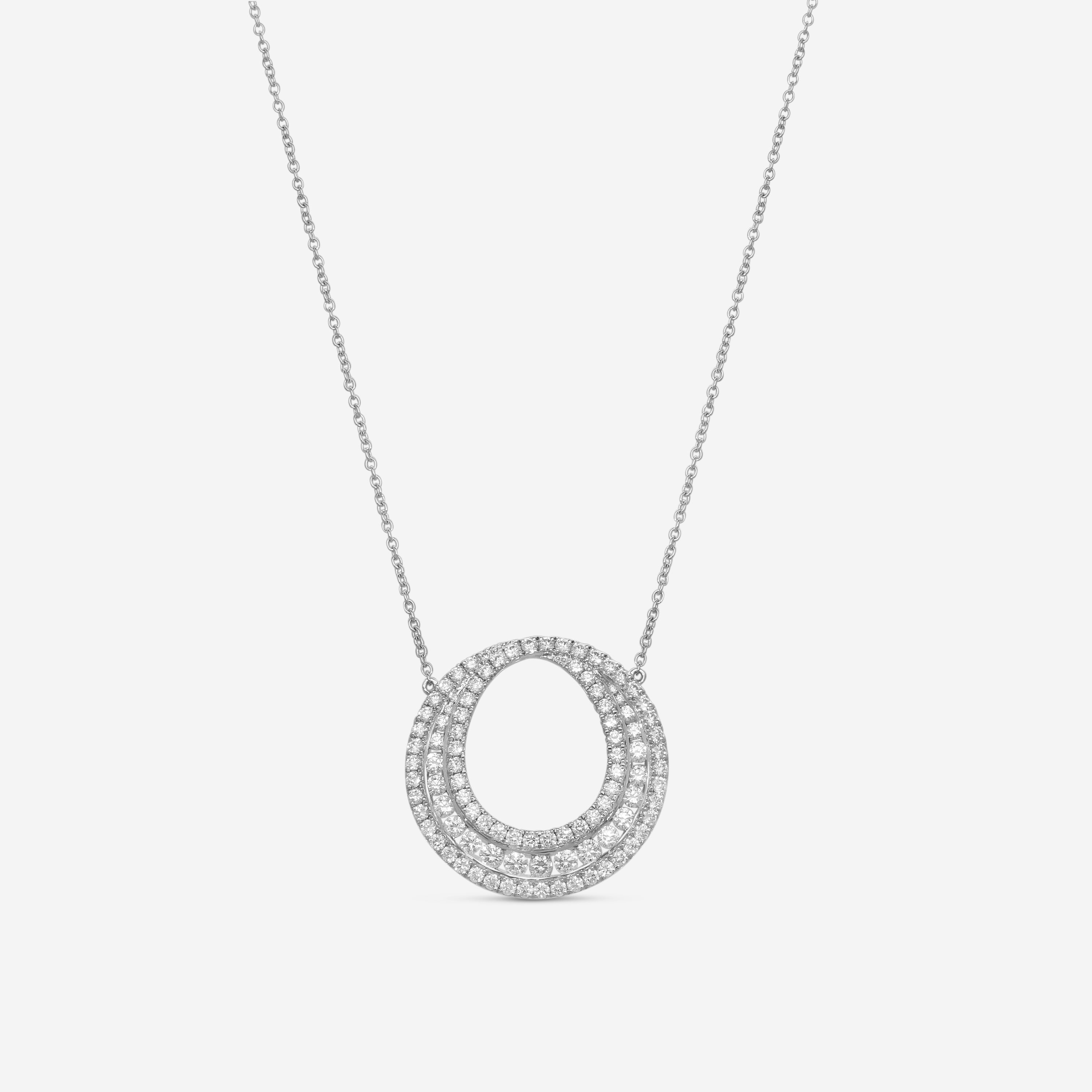Mémoire 18K White Gold Diamond Infinity Circle Necklace MFDC103N-0160T8W - THE SOLIST