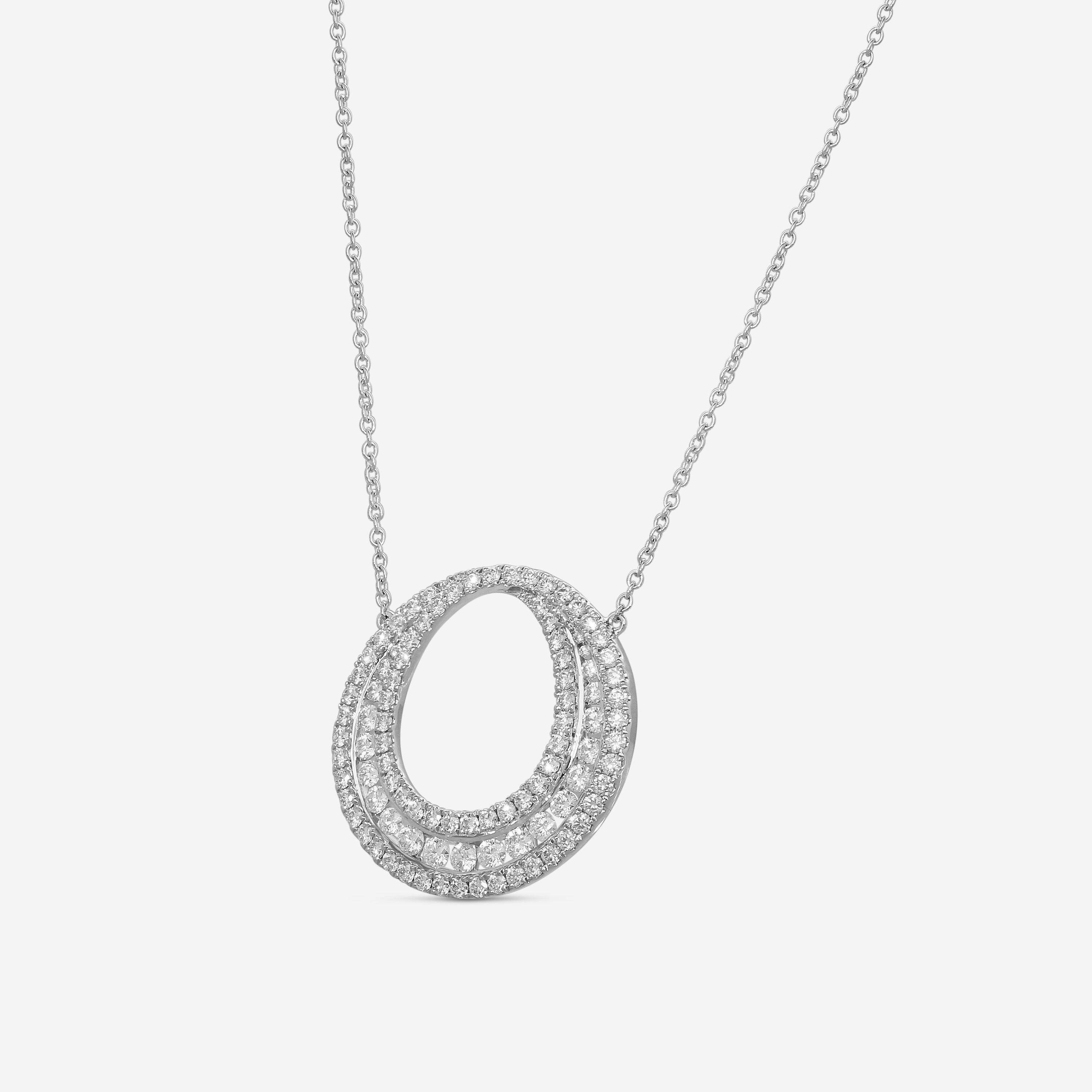 Mémoire 18K White Gold Diamond Infinity Circle Necklace MFDC103N-0160T8W - THE SOLIST