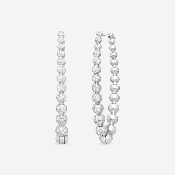 Mémoire Golden Bubbles 18K White Gold Diamond Oval Earrings MGBMOE-0120TW - THE SOLIST