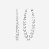 Mémoire Golden Bubbles 18K White Gold Diamond Oval Earrings MGBMOE-0120TW - THE SOLIST