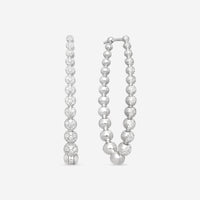 Mémoire Golden Bubbles 18K White Gold Diamond Oval Earrings MGBMOE-0120TW - THE SOLIST